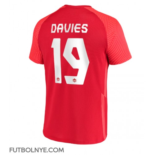Camiseta Canadá Alphonso Davies #19 Primera Equipación Mundial 2022 manga corta